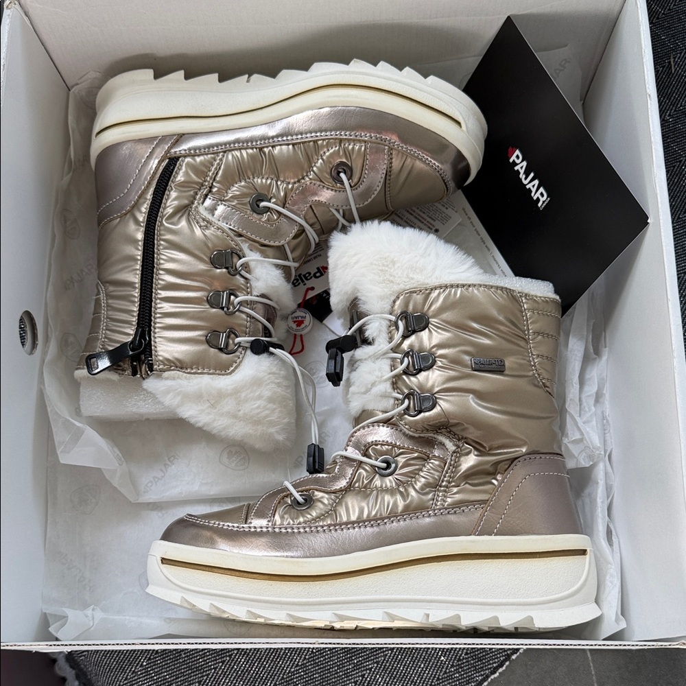 Pajar Kids Metallic Winter Boots New
